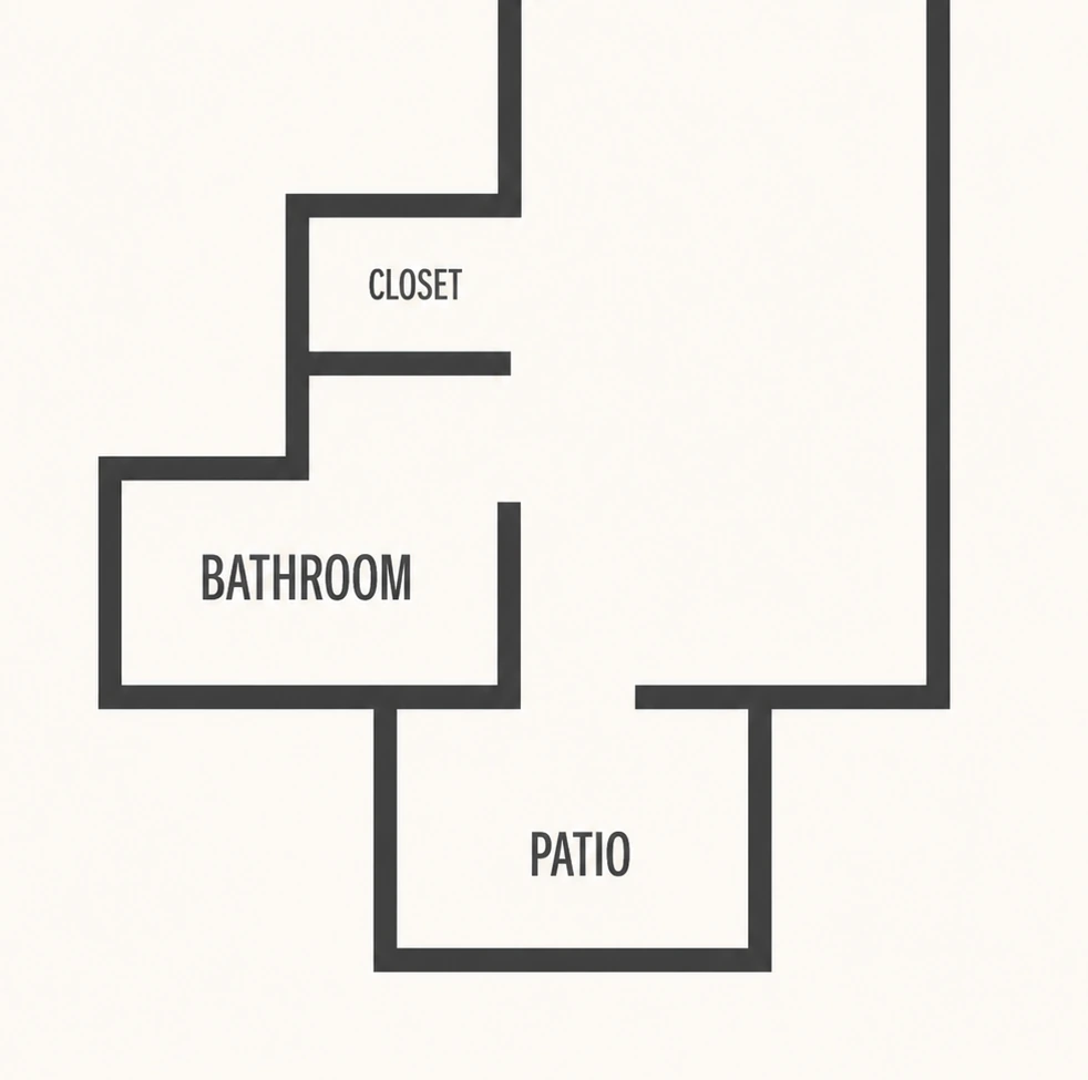 Deluxe Studio Suite floor plan at Legacy Assisted Living